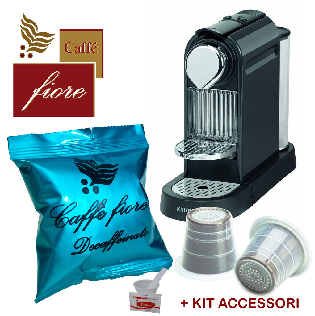 Kit Cápsulas de café Nespresso compatible, Mezcla descafeinado + accesorios